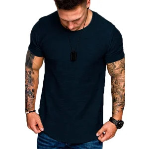 Men's Casual Summer Fashion Solid O-Neck T-Shirt